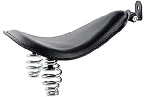 HANEU Selle Moto Solo Noir Pour Bobber/Chopper/Sportster/Custom avec Ressorts/Support Kit