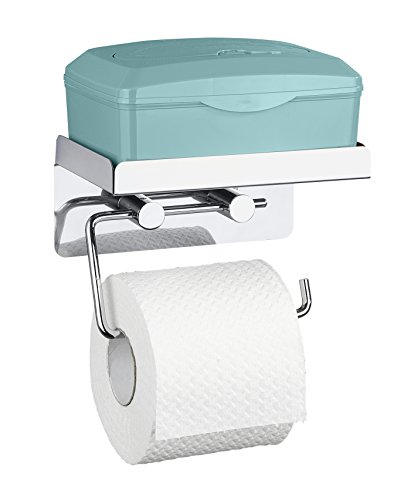 Wenko 22217100 Toilettenpapierhalter 2 in 1, Edelstahl rostfrei, 16 x 12,5 x 11,5 cm, Glänzend - 6