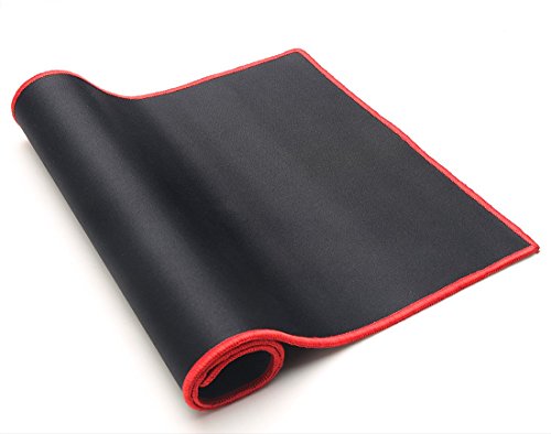 Newsky Hohe Genauigkeit Leistung wasserabweisend 600 x 300 x 3 mm Gaming Mauspad Mauspad mit rutschfester Gummi-Boden Verlängerte rot rot - 4