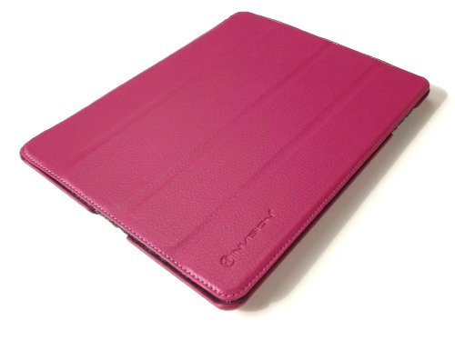 Invision® iPad 2 iPad 3 und iPad 4 Intelligente Hülle – Tolles Design – Magnetische Aufweck/Schlaf-Funktion – Hochwertiges PU-Leder (iPad 2 3 4 / Hot Rosa) - 3