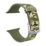 Happy Event Soft Camouflage Silikon Ersatz Sport Band für Apple Watch Serie 4 40mm (B)