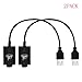 Produktbild IXIGER e Zigarette USB Kabel 2 Pack USB Ladekabel Power Set Ladegerät für eGo-C,eGo-T,eGo-W