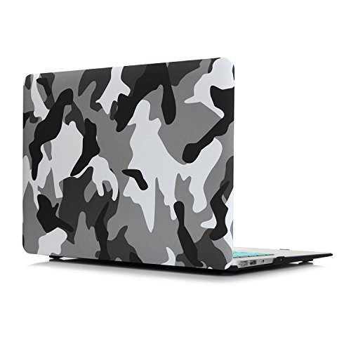 MacBook Air 11 Hülle, iNeseon Ultra Slim Plastik Leichte Hartschale Tasche Cover Case Schutzhülle für Apple MacBook Air 11" 11.6" zoll Modell:A1370 und A1465(Schwarz Camouflage)