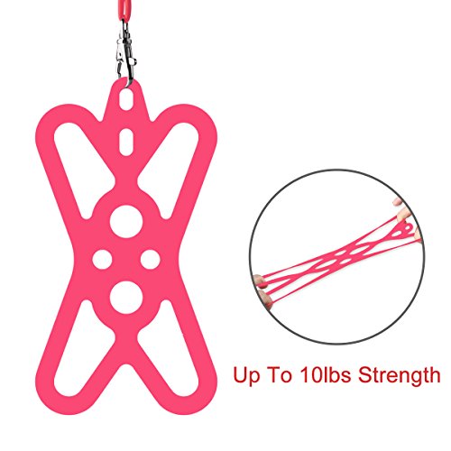 ROCONTRIP Custodia Telefono Imbracatura A Mano Libera Supporto Cordino per iPhone 6 6S 6 Plus iPhone 6S Plus, iPhone 7 and 7 Plus, Samsung, 4.7-5.5 pollici, Silicone (anguria rosso)