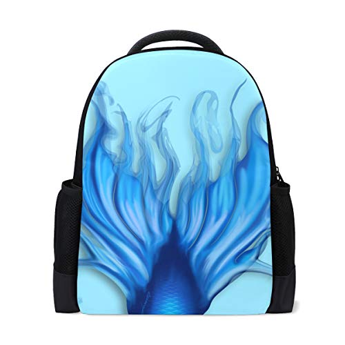 Preisvergleich Produktbild Schulrucksack Bookbag Daypack Art Mysterious Legend Fischschwanz wasserdicht für Mittelschulreisen Mädchen Jungen