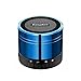 Price comparison product image EasyAcc Mini Bluetooth Speaker, Portable Indoor Outdoor Bluetooth 4.0 Speaker with Mic AUX FM Function, Micro SD Card Support for Tablet Laptops Smartphones, Blue