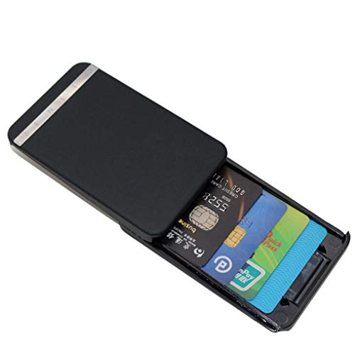 Preisvergleich Produktbild Kreditkarte Halter wallet-diadia Push-Pull-Kartenhalter für Frauen Herren Münzfach zenlet Kreditkarte Paket anti-side Wallet Action Geldbörse / Geschenk Box (grey-grau)