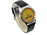 TAPORT® Unisex Uhr Analog Quarzwerk mit Leder Armband Star Trek rund schwarz