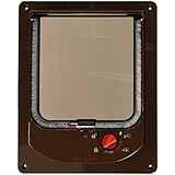 Pet Mate 140633 Cat Mate elektromagnetische Katzenklappe, braun