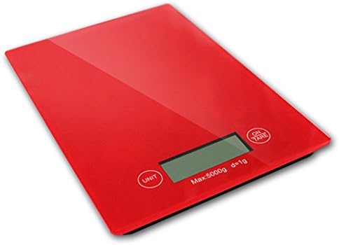 QIAOJIANE Kitchen Scale Baking Electronic Scale Kitchen Gram Food Scale Tea Called Fruit Touch Screen (Color : Red)
