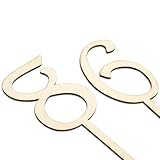 OULII 1-10 Hochzeit Tischnummern Halter Basis für Hochzeit Startseite Dekoration 10ST (Holz Farbe) - 3