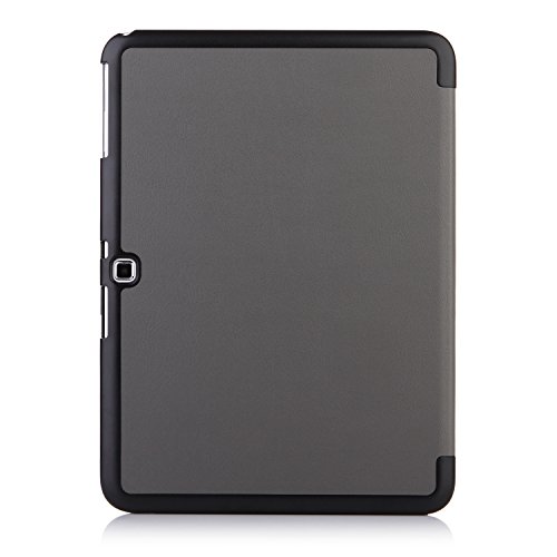 iHarbort® Samsung Galaxy Tab 4 10.1 Hülle – Ultra Slim Leder Tasche Hülle Etui Schutzhülle Für Samsung Galaxy Tab 4 10.1 Zoll T530 T535 Case Holder mit automatischer Weckfunktion (Galaxy Tab 4 10.1, Grau) - 7