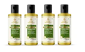 Khadi Organique Herbal Natural Henna Tulsi Hair Shampoo Pack of 4
