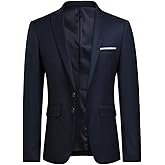 YOUTHUP Blazer Homme Slim Fit Formel avec Deux Boutons Classqiue Veste Couleur Unie Mariage d'affaires Bal