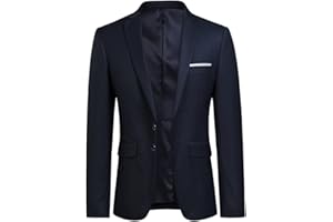 YOUTHUP Blazer Homme Slim Fit Formel avec Deux Boutons Classqiue Veste Couleur Unie Mariage d'affaires Bal
