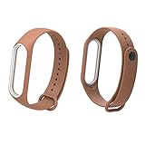 Vamoro Weiche TPE-Silikon-Ersatz-Sport-Armband-Bügel-Armband für Xiao Mi Band 3 Silikonband Armband Premium Uhrenarmband(Kaffee)
