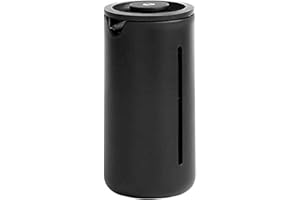 TIMEMORE Macchina da caffè francese (425 ml), di piccole dimensioni per 1 porzione, semplice, senza maniglie, doppio isolamento termico, schermo a sedimenti zero, caraffa infrangibile, nero