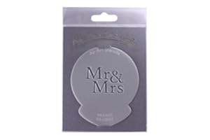 AIRART Mr & Mrs Wedding Stencil Reusable & Flexible for Cakes & Crafts