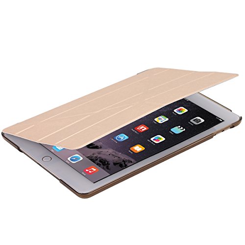 Neues iPad 2017 iPad 9.7 Zoll Hülle, Snewill Ultra Slim leichte Smart Case Fold Stand mit Auto aufwachen / Schlaf Funktion, Microfiber Futter, Hard Back Cover für Apple neue iPad 9.7-Gold - 4