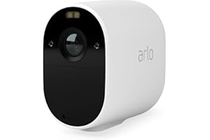 Arlo Essential Telecamera Wi-Fi Esterno Senza Fili, 1080p HD, 130° Visione Notturna, Sirena, Rilevamento Movimento, Audio Bidirezionale, Prova Arlo Secure Inclusa, 1 Telecamera, Bianca