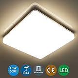 deckenlampe anschluss Feuchtraum geeignet: Mit Schutzart IP44 kann diese Feuchtraumleuchte kann weit in der Außen- und Innenbereich verwendet werden, einschließlich Badezimmer, Wohnzimmer, Kinderzimmer, Schlafzimmer, Küchen, Korridor, Flur, Shop, Lager, Keller, Diele, Balkon usw.