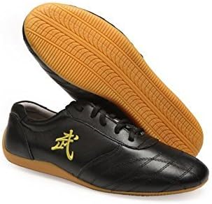 Jinji Unisex Adults Chinese Tai-Chi WU Shu Kung Fu Shoes Basic Style For Daily Training Morning Exercises (EUR 40, Black)