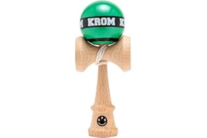 KROM Kendama MIKRO Verde Scuro - Mini Kendama in Legno di Faggio - Completamente Giocabile - Formato tascabile - Per principianti e professionisti