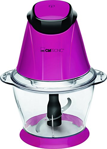 Clatronic MZ 3579 - Picadora multiusos, capacidad 1 l, función pica-hielo, 250 W, color morado