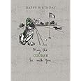 Noel Tatt - Open Male Birthday Card - Golf May The Course Be With You - Silver Foil Finish - For Him