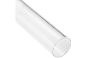 Unifizz Tubo in plastica acrilica trasparente, rotondo, rigido, diametro interno 36 mm, diametro esterno 40 mm, per illuminazione, modelli, impianti idraulici, artigianato