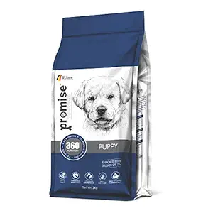 Promise Puppy Dog Food 2kg - 360 Degree Nutrition Dry Pet Food, Chicken Meal, Hydrolyzed Chicken Protein, 2% Salmon Oil, Dried Antarctic Krill and Starch Free Rice - Premium and Healthy Food