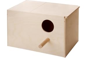 YAMOOCO Vogel Holz Nist Brut Kasten Haus Nist Mulde Kobel Sittich Papagei Exoten Nest (Gr.3)