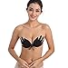 Produktbild Liusdh Klebe-BH Palm Drawstring Tie Unsichtbare Brust Stick Shallow Mouth Gathering Front Buckle Trägerlosen Backless Bra(Black,A)