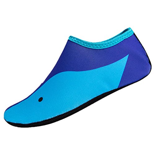 Preisvergleich Produktbild Strandschuhe Kinder Wasserschuhe, Sunday Jungen Mädchen Schwimmen Tauchen Socken Outdoor Wassersport Rutschfeste Schuhe Meer Aquaschuhe Surfschuhe Schwimmschuhe (Blau, XL (10-11T))
