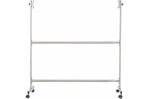 MAXHID Supporto Mobile Regolabile in Metallo per Lavagna Cancellabile A Secco, Lavagna, Supporto Portatile su Ruote, Cavalletto per Lavagna Bianca, Solo Supporto