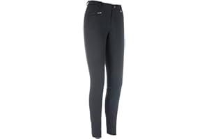 RL24 - Winter-Reithose für Kinder Essen | Kniebesatz aus Synthetikleder | atmungsaktive Thermoreithose mit hoher Wärmehaltung | Kinder Reitleggings in Schwarz | Reitbekleidung in Größe 98-176