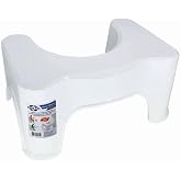 Saban Klozet Taburesi, Kaymaz Plastik Tabanlıklı, Hafif ve Dayanıklı, 44.5x30x21.5 cm