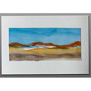 Postkarte + Briefumschlag / Landschaft No 4 / Unikat / Aquarellkarte