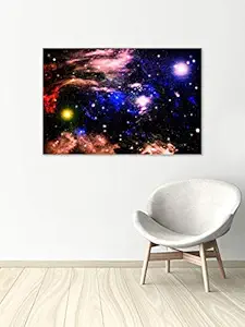 999Store Wooden Stretched Framed Wall art with frames wall paintings for living room big size bed d?cor home Star Field in Space canvas painting modern stylish hanging ( Canvas 30X18 Inches Strectched Canvas) FLPSZ14611062016139