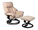 Produktbild Relaxsessel mit Hocker Luanda 15, Farbe: Beige - Abmessungen: 102 x 79 x 76 cm (H x B x T)