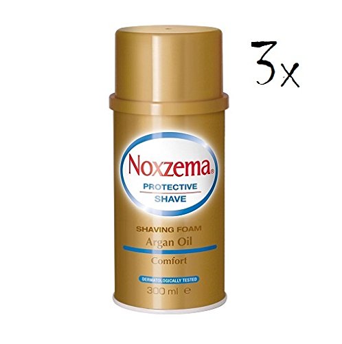 Preisvergleich Produktbild 3x Noxzema Argan oil Shaving foam Cream seife Rasierschaum Arganöl 300ml