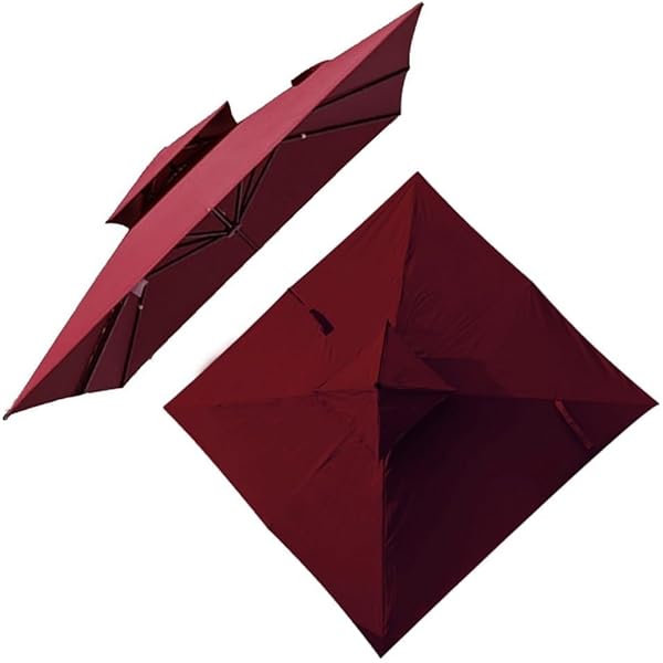 Ersatzbezug Für Sonnenschirm 300x300cm – Für 8-Streben Schirm, Polyester, Khaki | Nur Bezug, Ohne Gestell