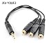 CablesOnline 3.5mm (1/8") TRS Male Plug to 3x Female Stereo Audio Splitter, (AV-Y01F3) RS.1780.00