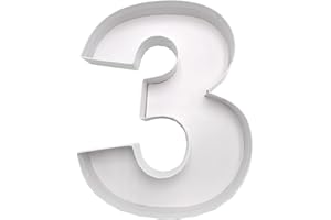 WENPACK 23cm Paper Mache Number Fillable Cardboard Birthday Decorative Tray Box Sweets Strawberry Treat (3)