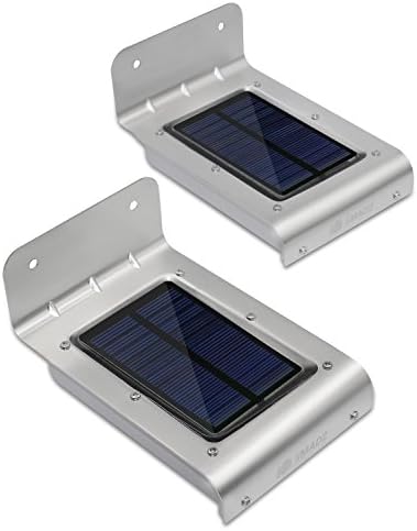 SMADZ SL41 Security Solar MotionUpdate Light 16 LEDs New Design for Outdoor Garden Fence Wall Step, Weatherproof (Pack of 2)