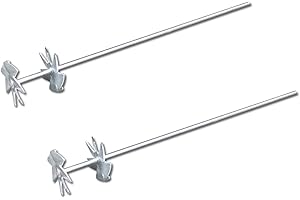 DEWEPRO® Lot de 2 Mélangeurs pour Peintures et Vernis - Fouet à Double Tête Étoile Galvanisé Ø75x500mm - Compatible avec Perceuses et Visseuses - Idéal pour Mortiers, Résines et Fluides Autonivelants