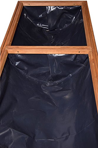 dobar rollbares XXL Hochbeet aus Holz mit Boden, Frühbeet Bausatz für Gemüse, Kräuter im Garten und Balkon, 115 x 45 x 75 cm, braun - 9