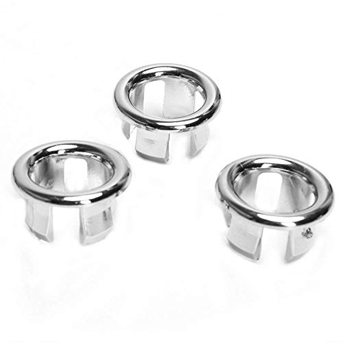 Hangqiao 3X Sink Hole Round Overflow Drain Cap Cover Kitchen Bathroom Basin Trim Bath Insert in Hole Spares
