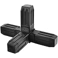 Premium Durable Square Tube Plastic Connectors with Rerinforced Steel Centre, Joints for Steel Tube 4 Way 25 x 25mm No Welding Required