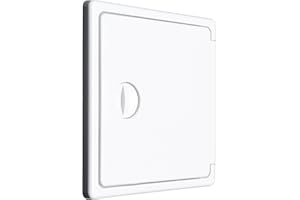 SYSTERM Coperchio di ispezione universale, dimensioni esterne 15 x 20 cm, sottile coperchio di ispezione apribile. Sportello di revisione apribile di base Plastica ABS bianca (15x20 - OPI 15/20)